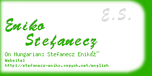 eniko stefanecz business card